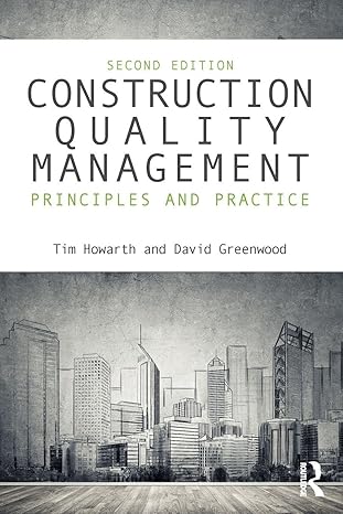 A book cover for "Construction Quality Management: Principles and Practice (2nd Edition) by Tim Hendrick with an illustration of a cityscape