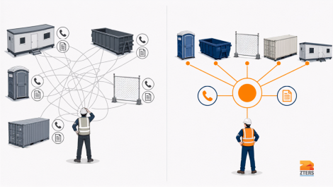 Site services broker vs direct vendor comparison: one broker hub coordinating all services versus a contractor juggling multiple separate vendors