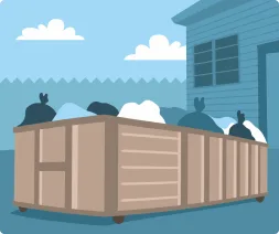 How much does a roll-off dumpster hold?
